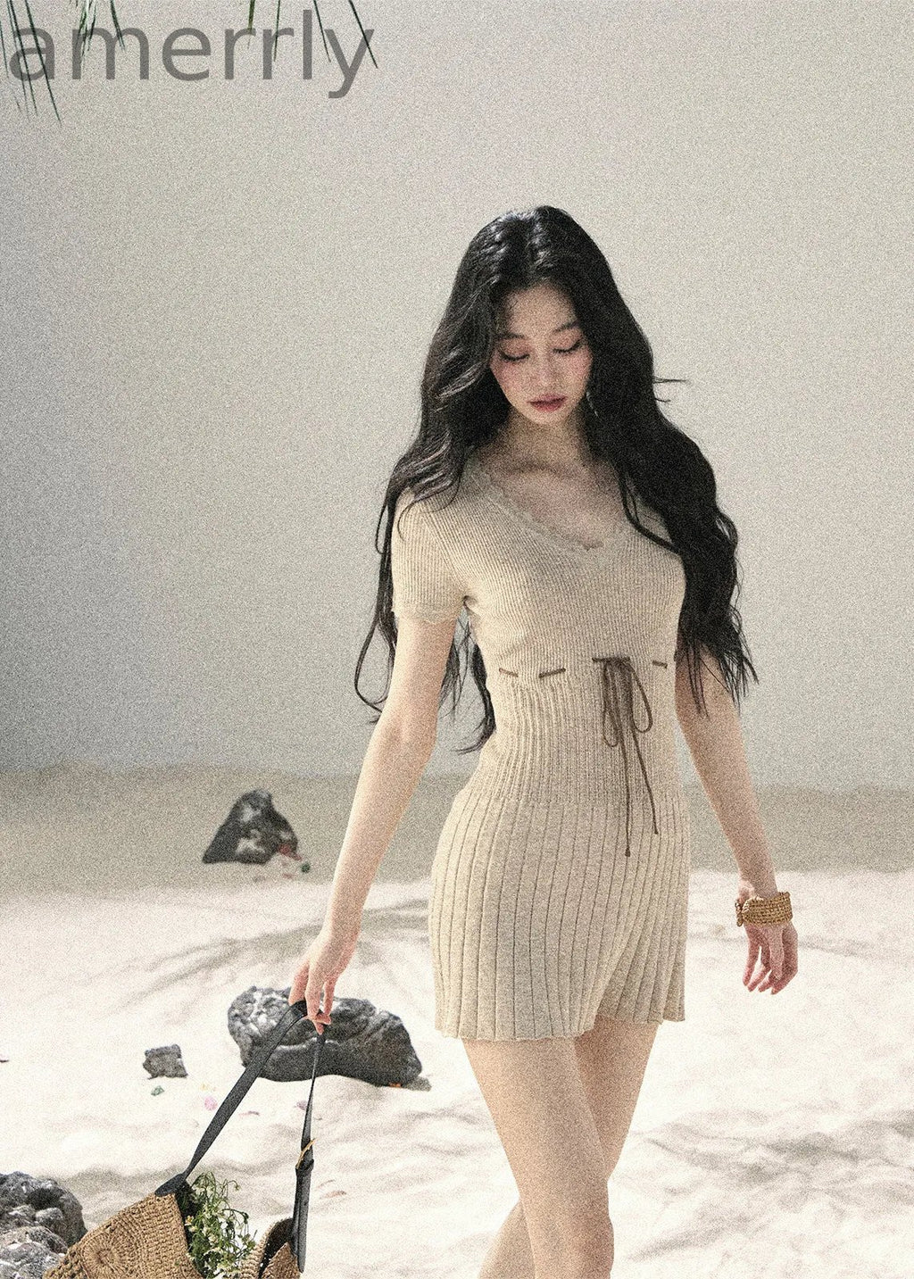 Gentle Evening Breeze Knit Mini Dress