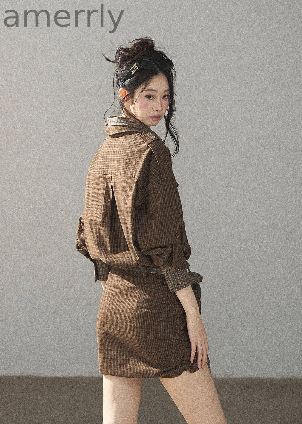 Promise Under the Oak Plaid Shirt Dress