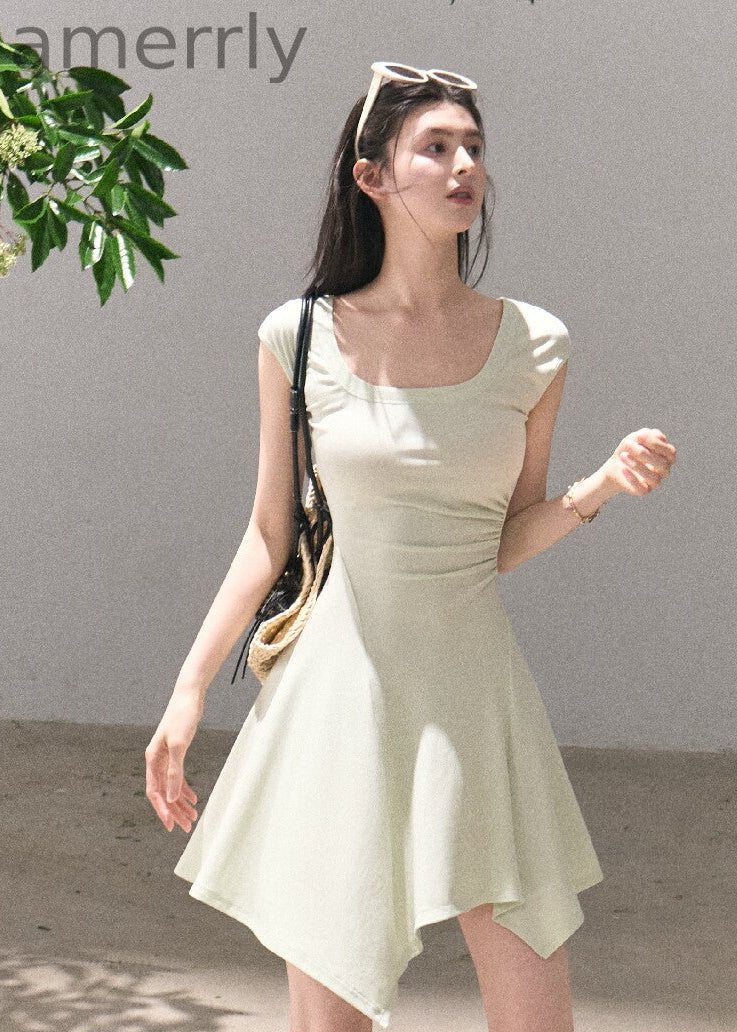 Quiet Courtyard U-Neck Fit & Flare Dress