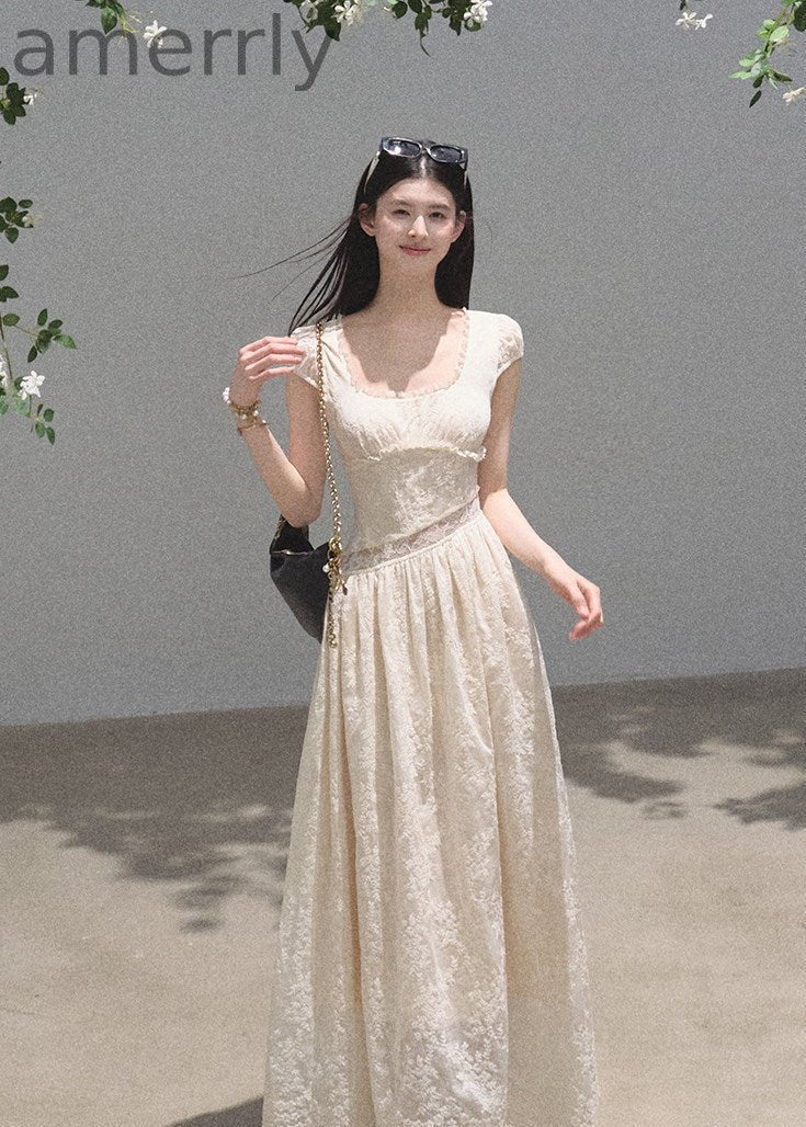 Days of Light Lace Waist Maxi Dress