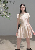 Pink Mist Floral Lace Mini Dress