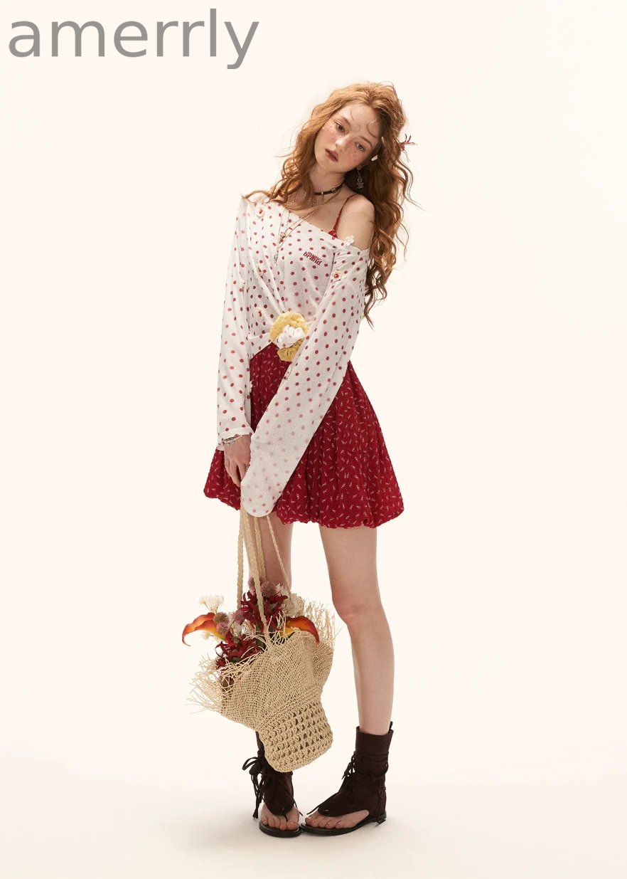 Polka Bloom Sheer Blouse