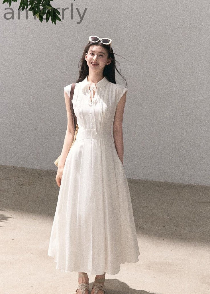 After Class Tie-Neck Shirt Dress