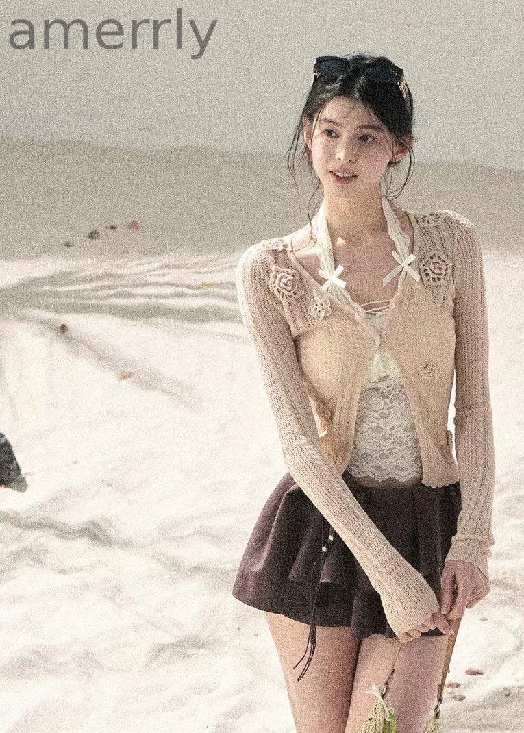 Cascading Pleats Ruffle Skort