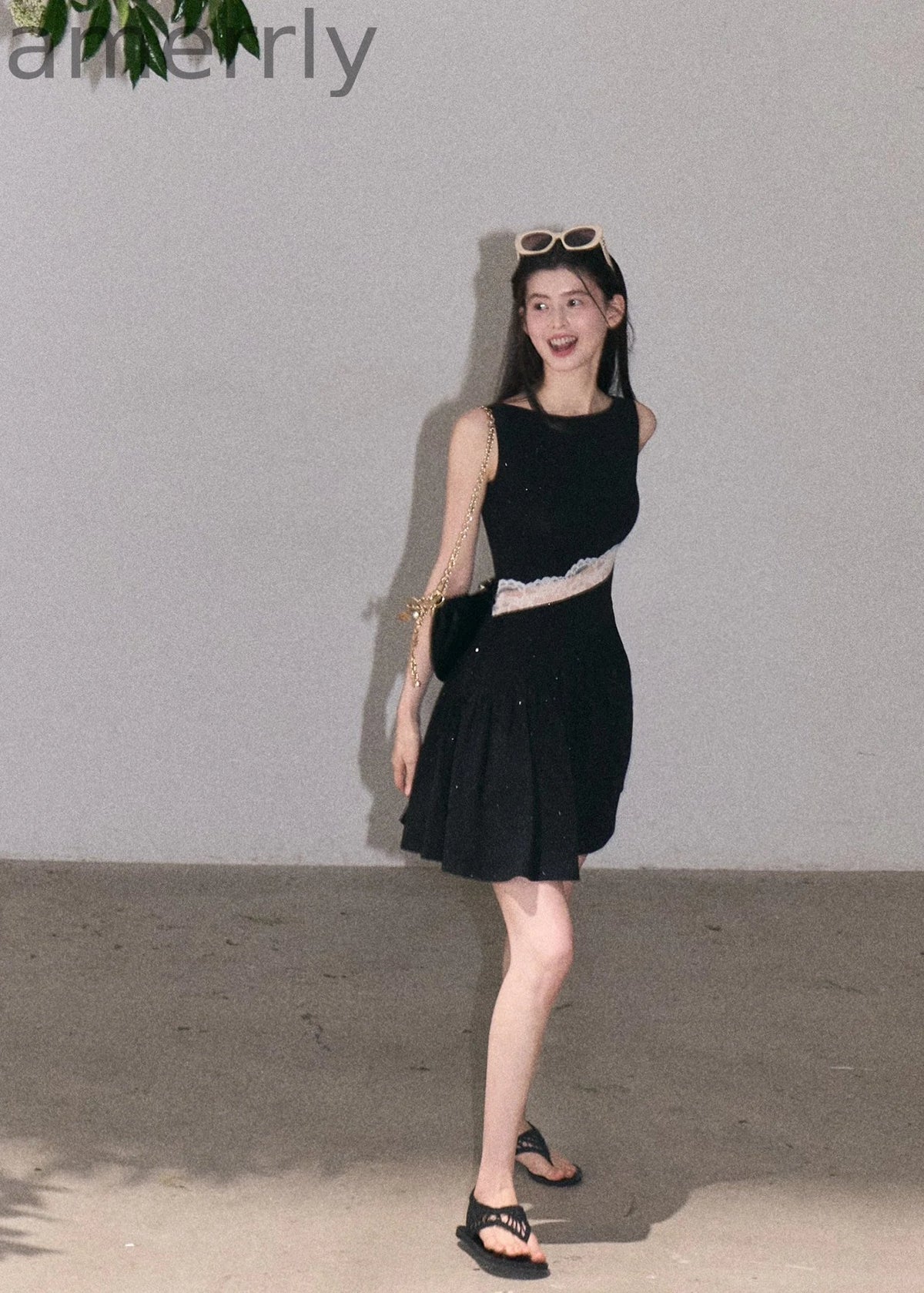 Sunset Light Lace-Waist Dress