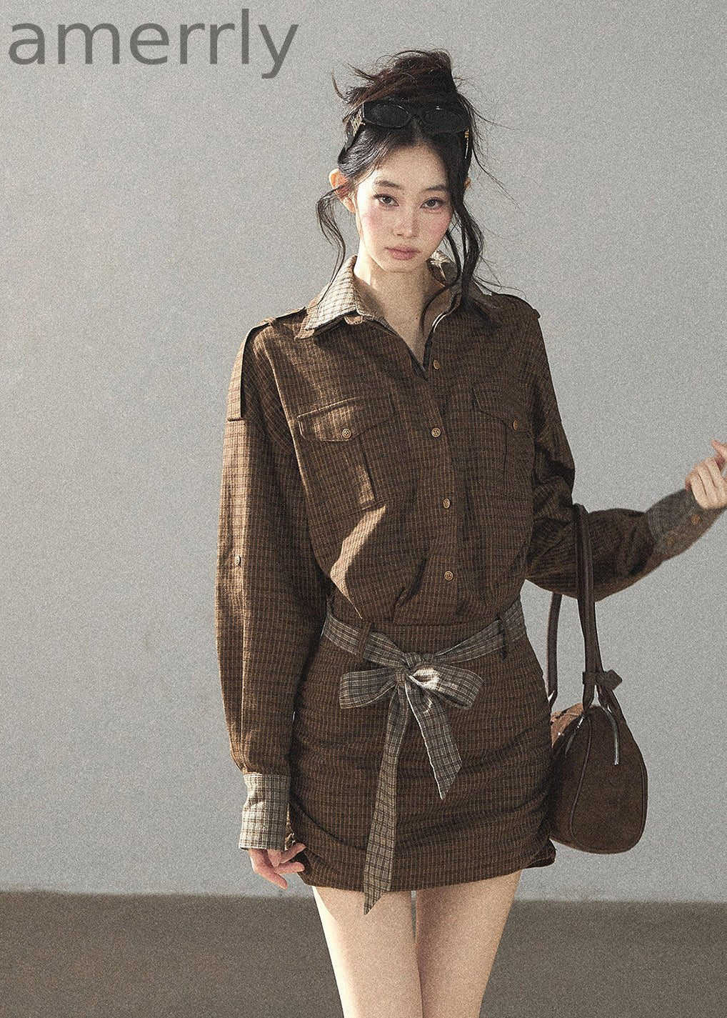 Promise Under the Oak Plaid Shirt Dress