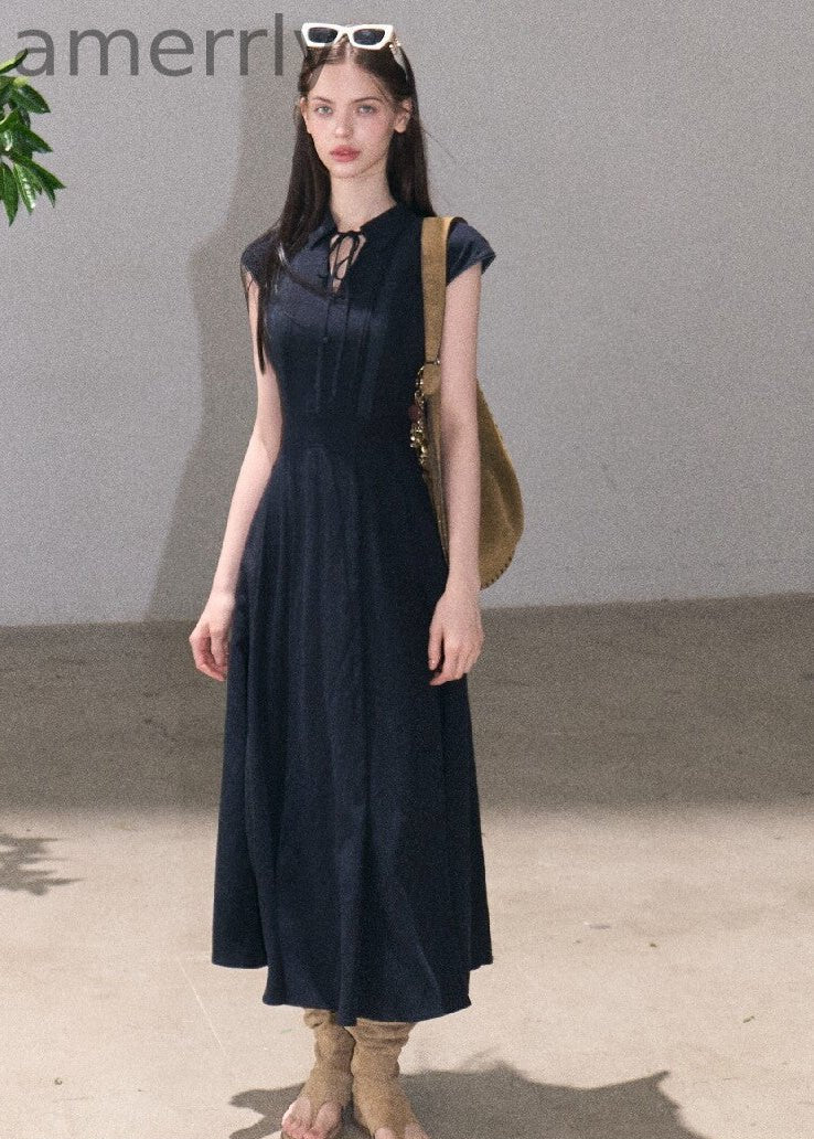 After Class Tie-Neck Shirt Dress