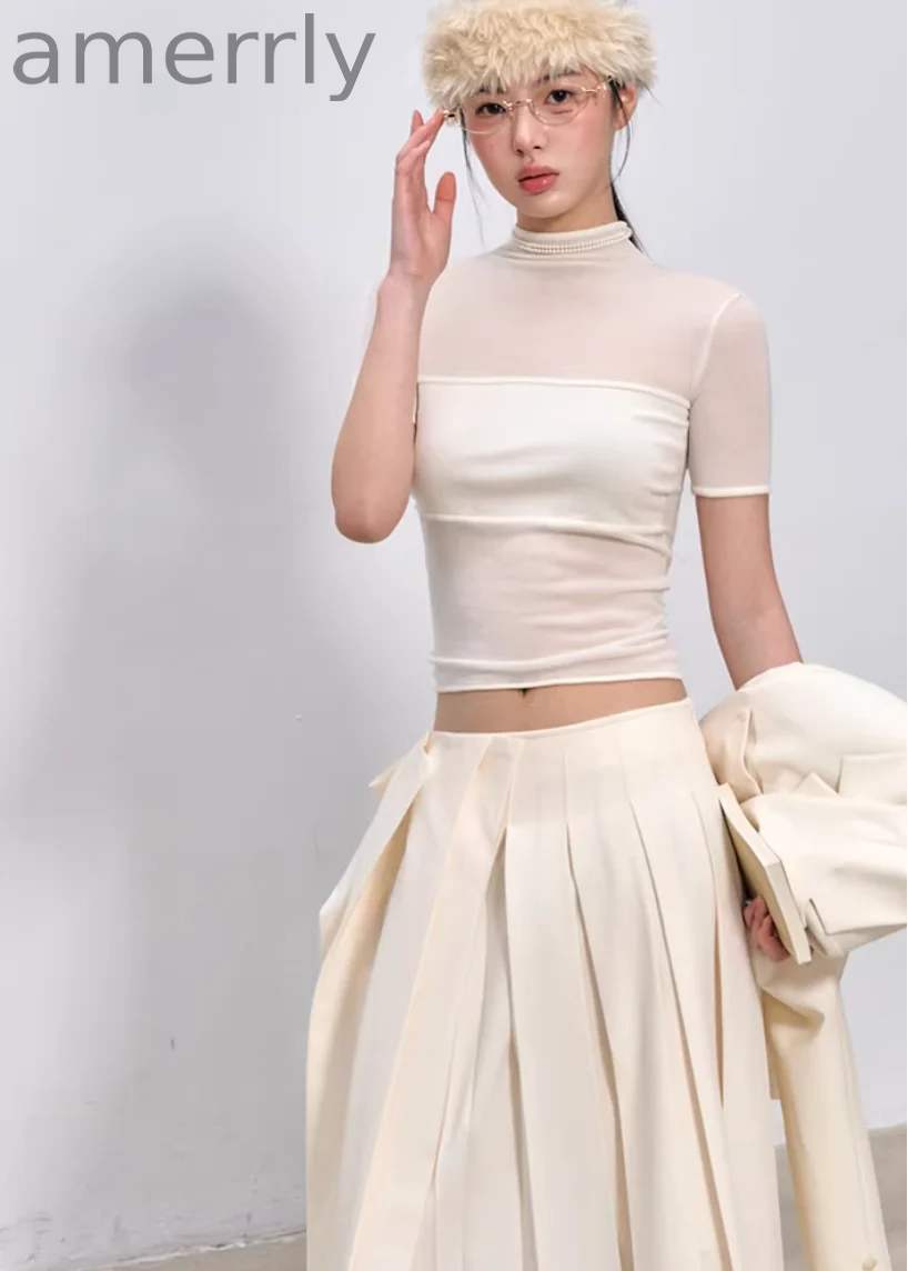 Soft Veil High-Neck Tee