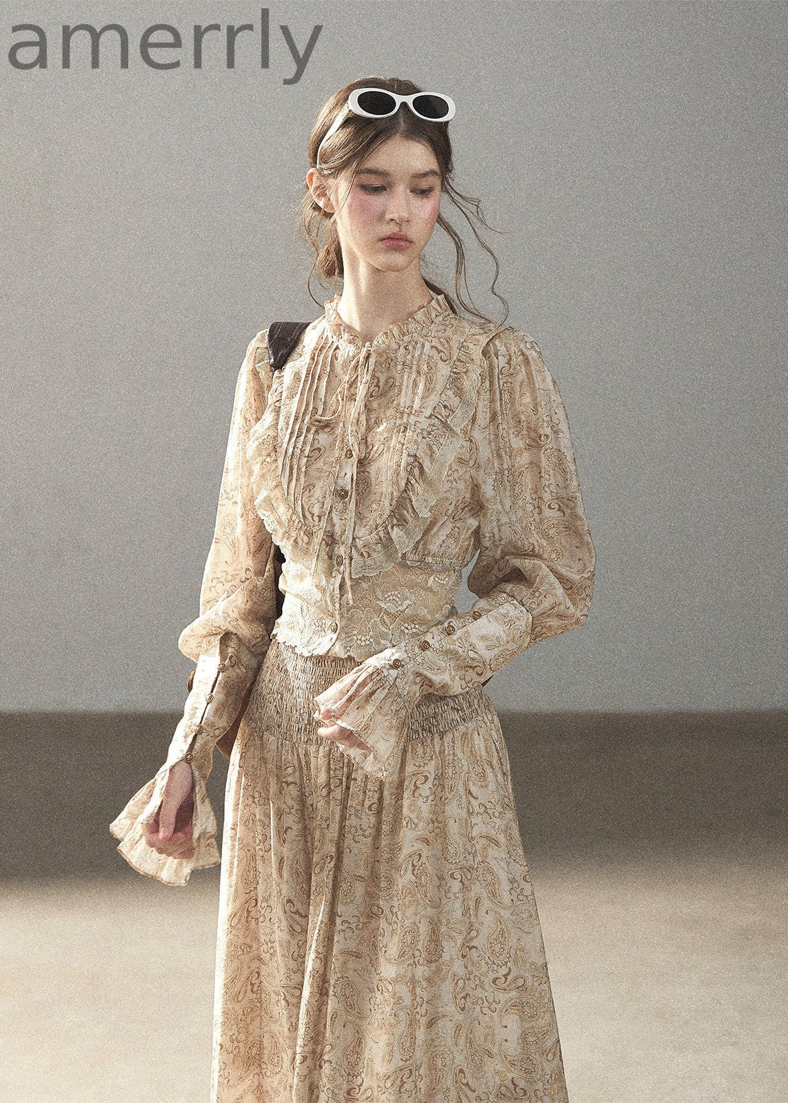 Autumn Grove Lace Top & Skirt Set