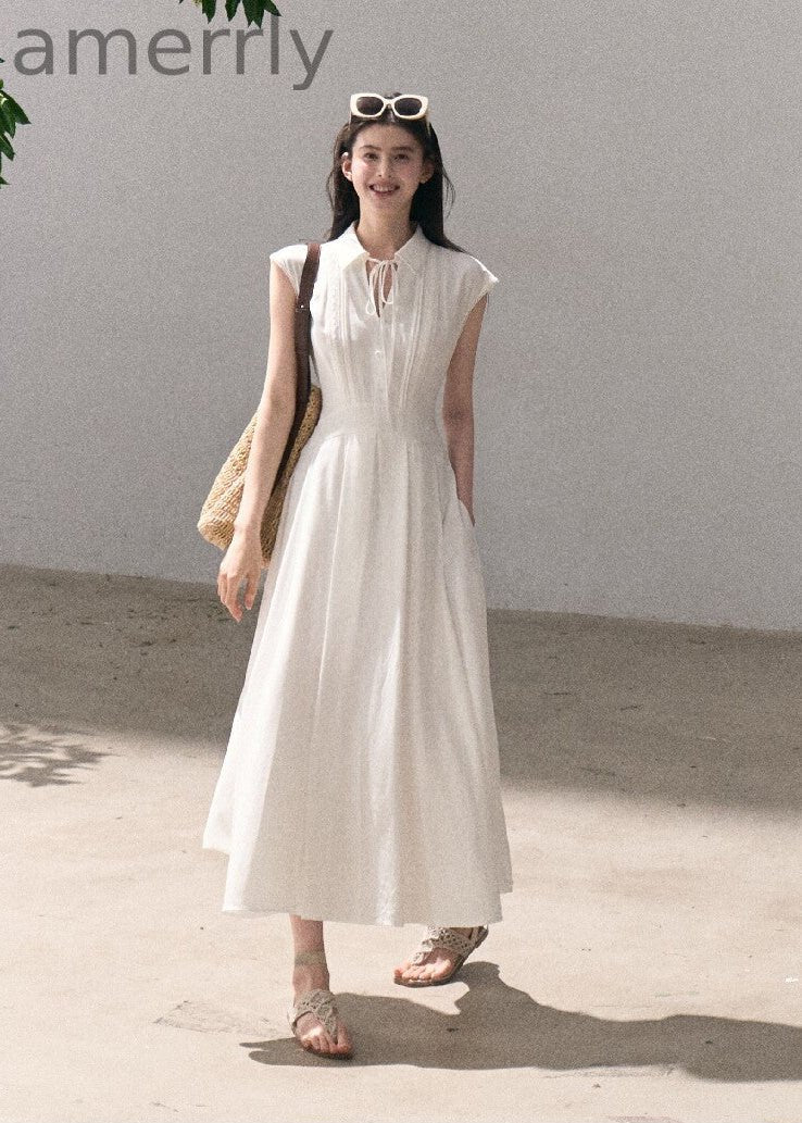 After Class Tie-Neck Shirt Dress