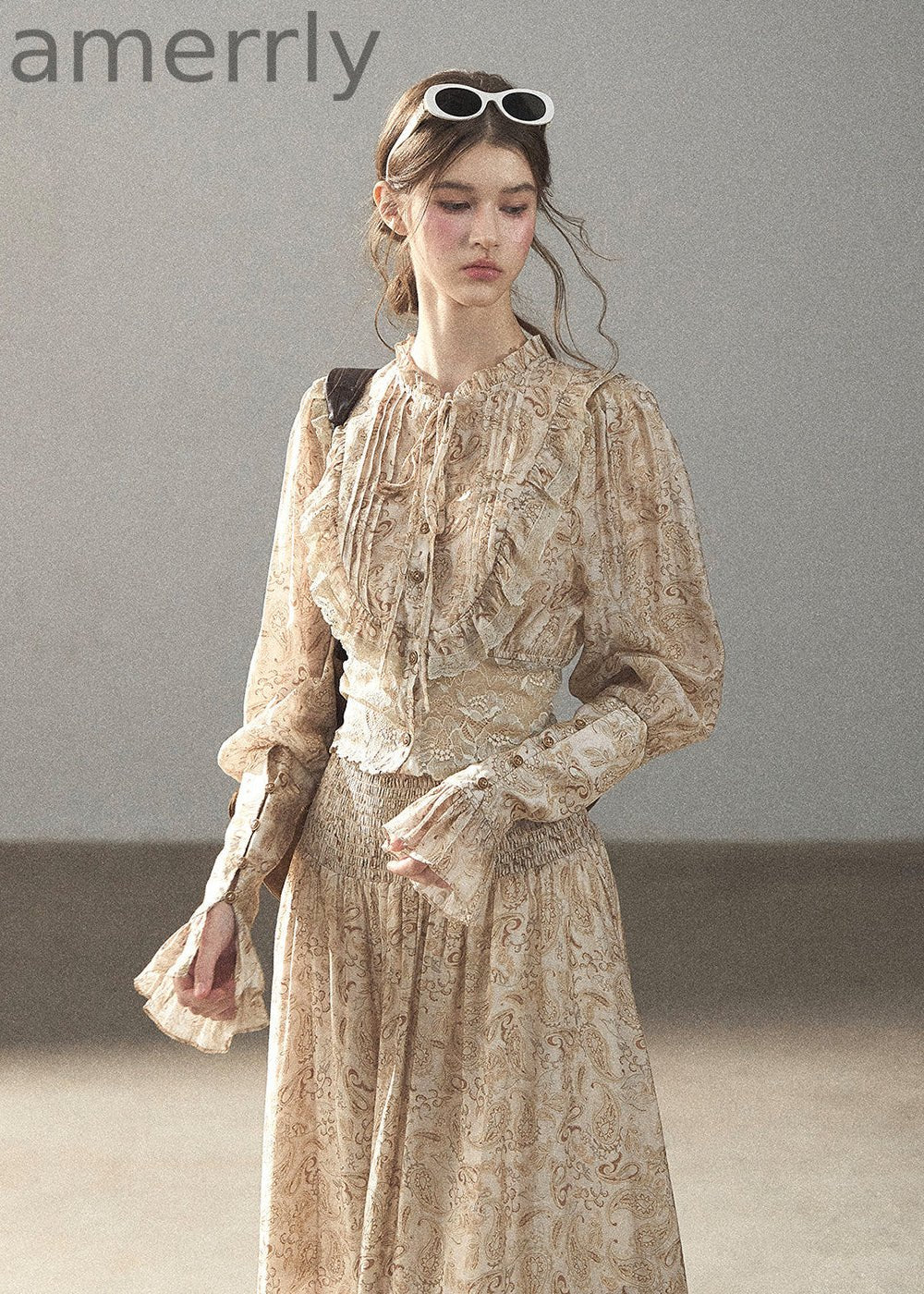 Autumn Grove Lace Top & Skirt Set