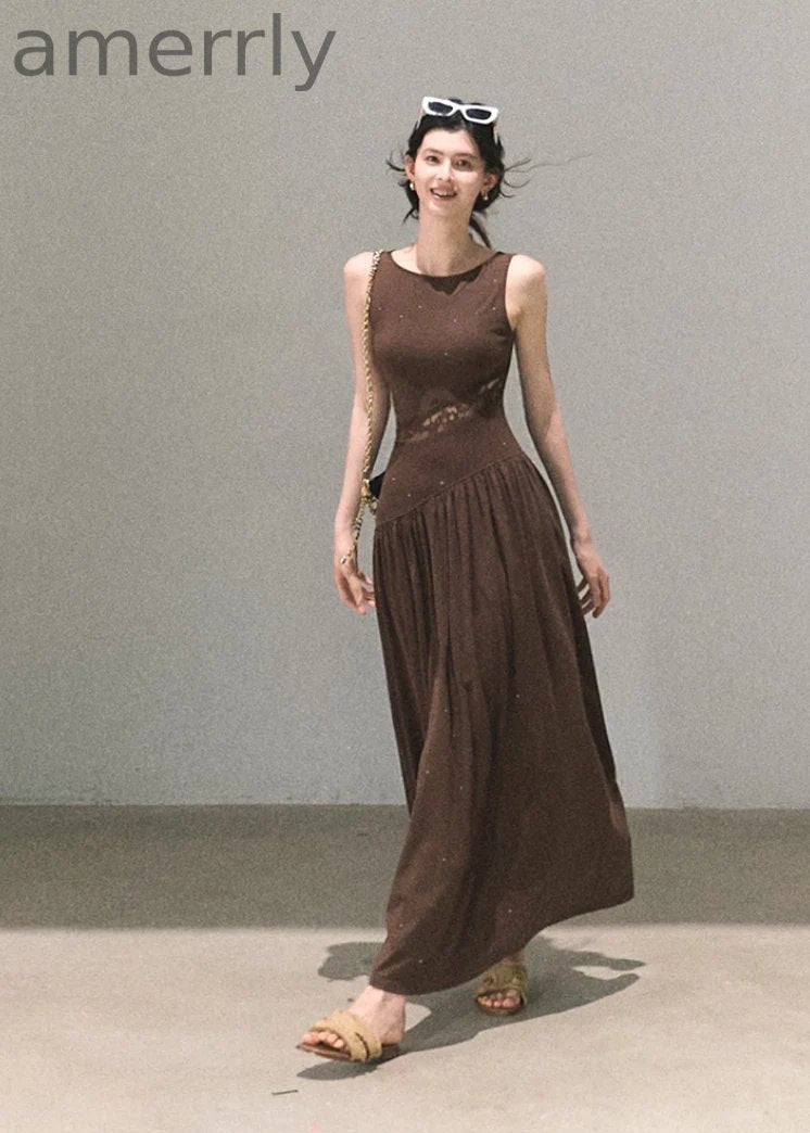 Sunset Light Lace-Waist Dress