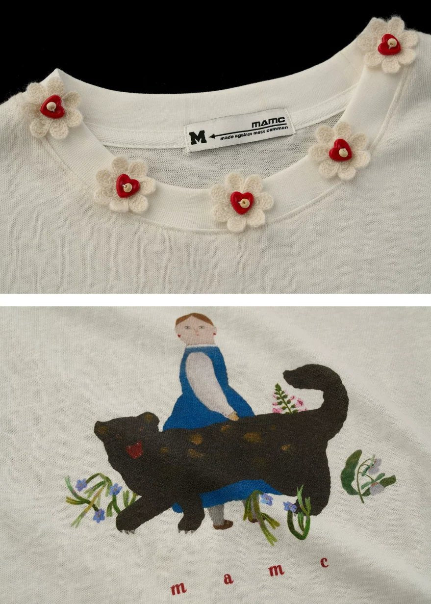 Panther Art Cropped T-Shirt