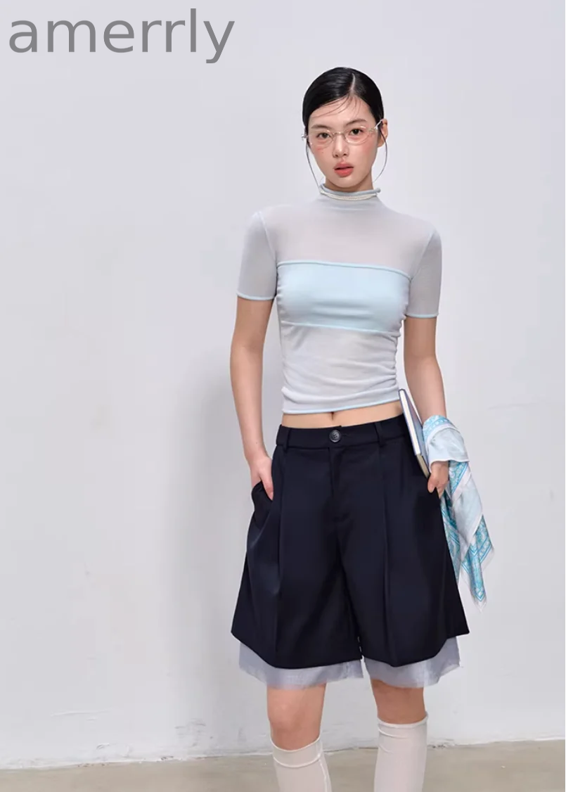 Soft Veil High-Neck Tee