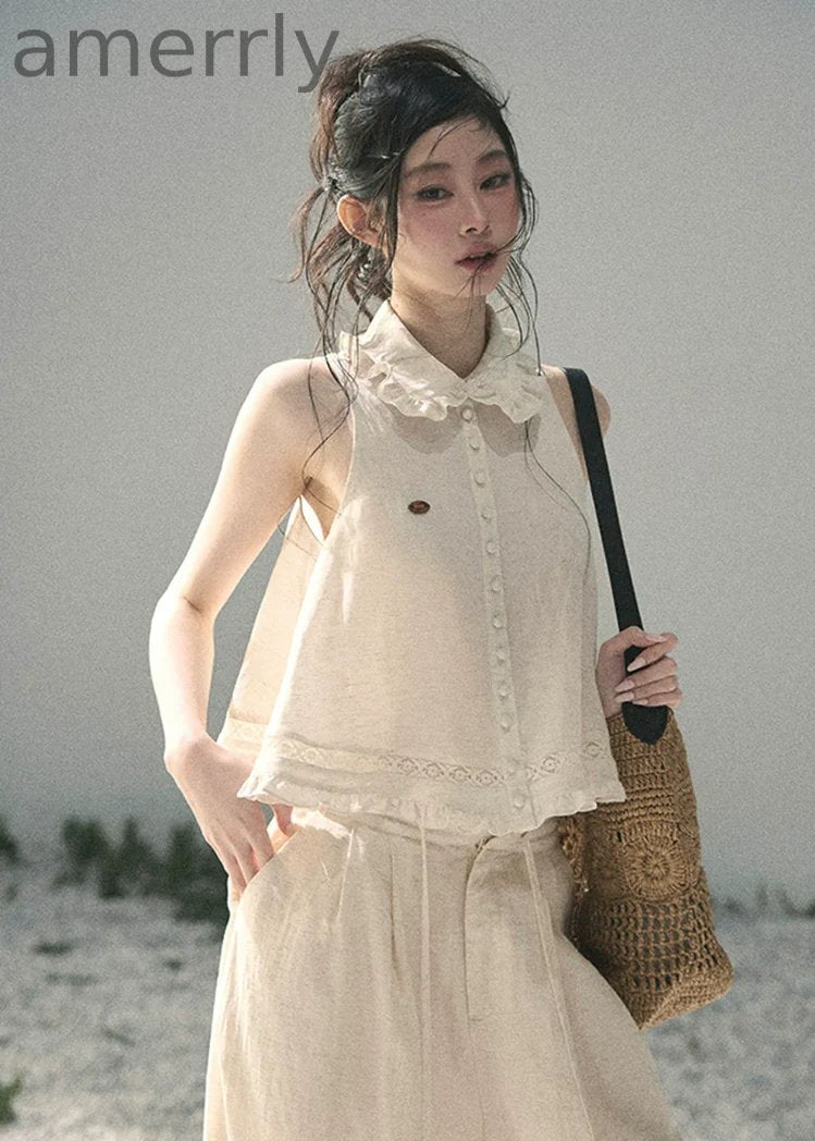 Soft Cloud Lace Two-Piece Set