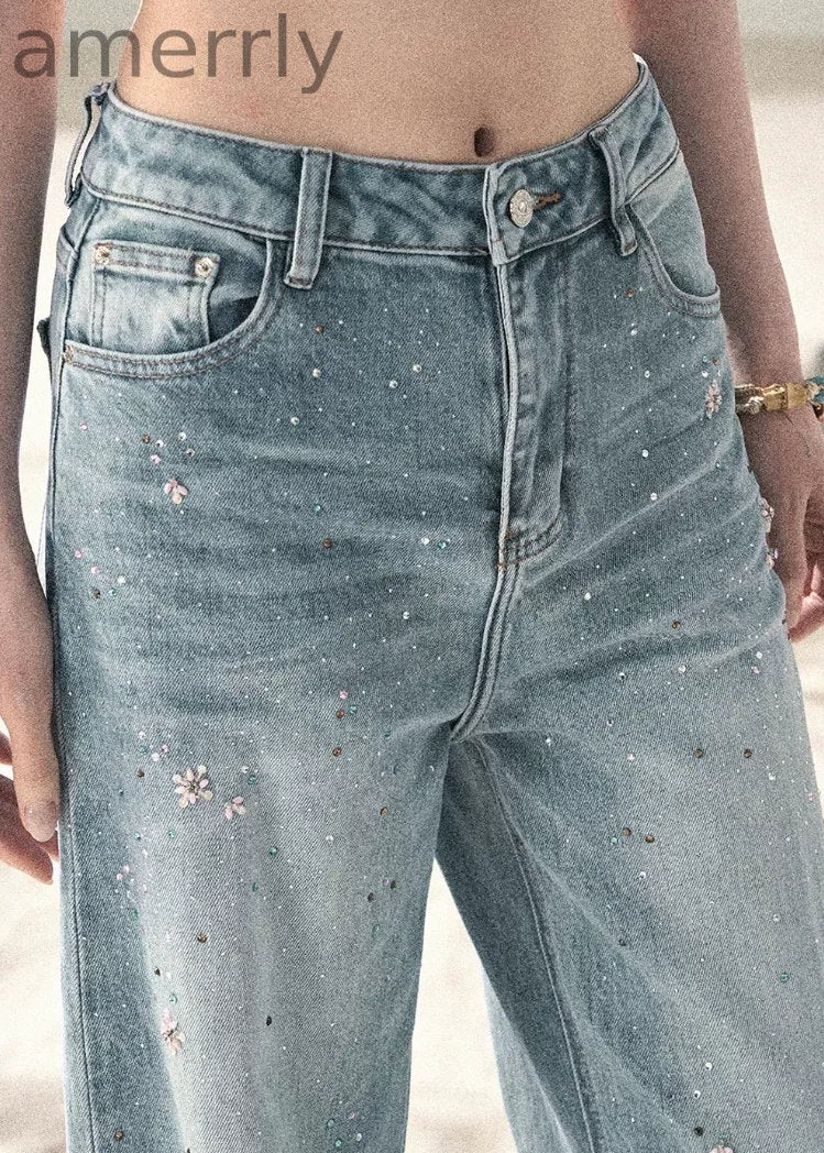 Galaxy Shadow Wide-Leg Jeans