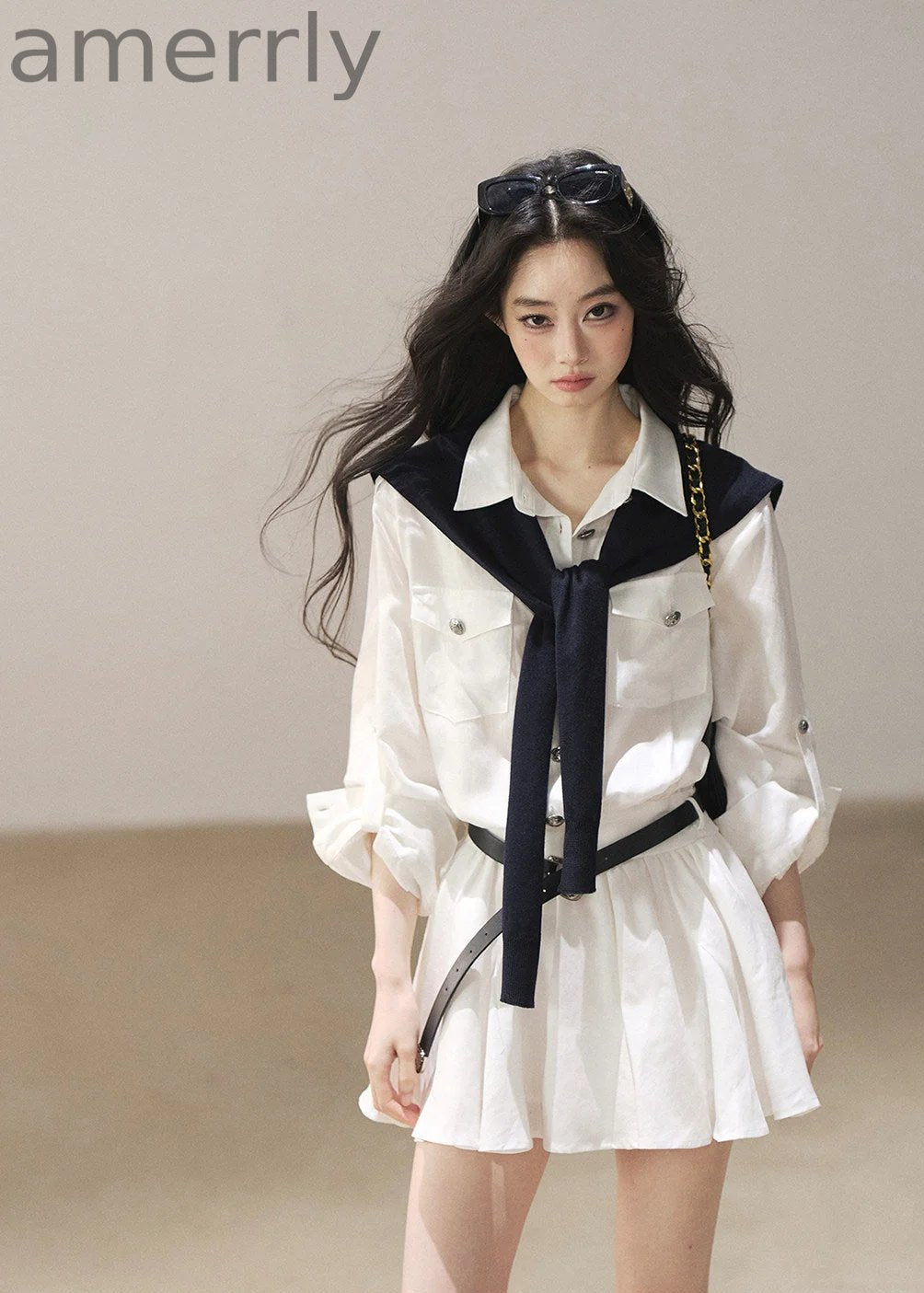 Moonlit Sea Shirt Dress & Shawl Set