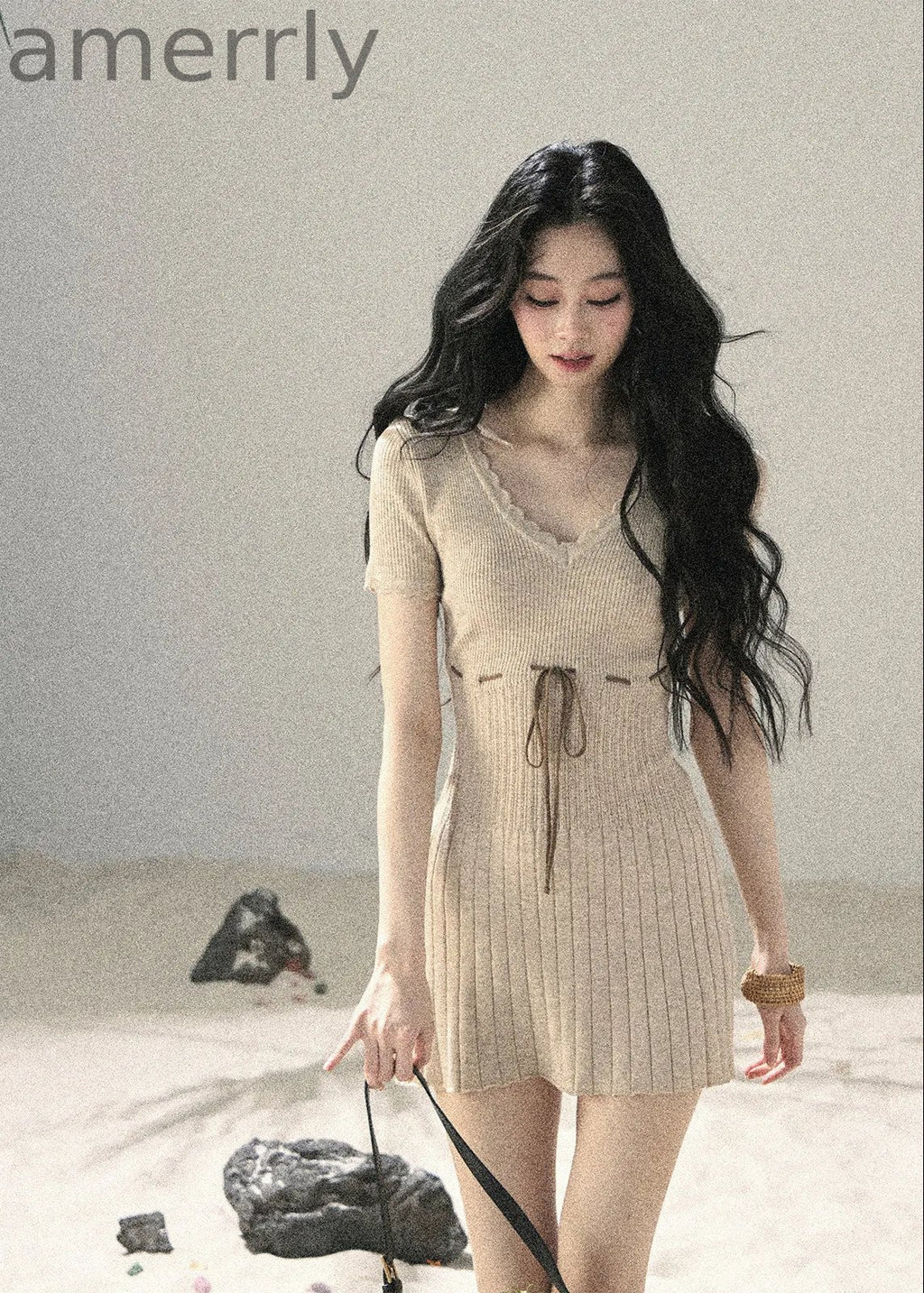 Gentle Evening Breeze Knit Mini Dress