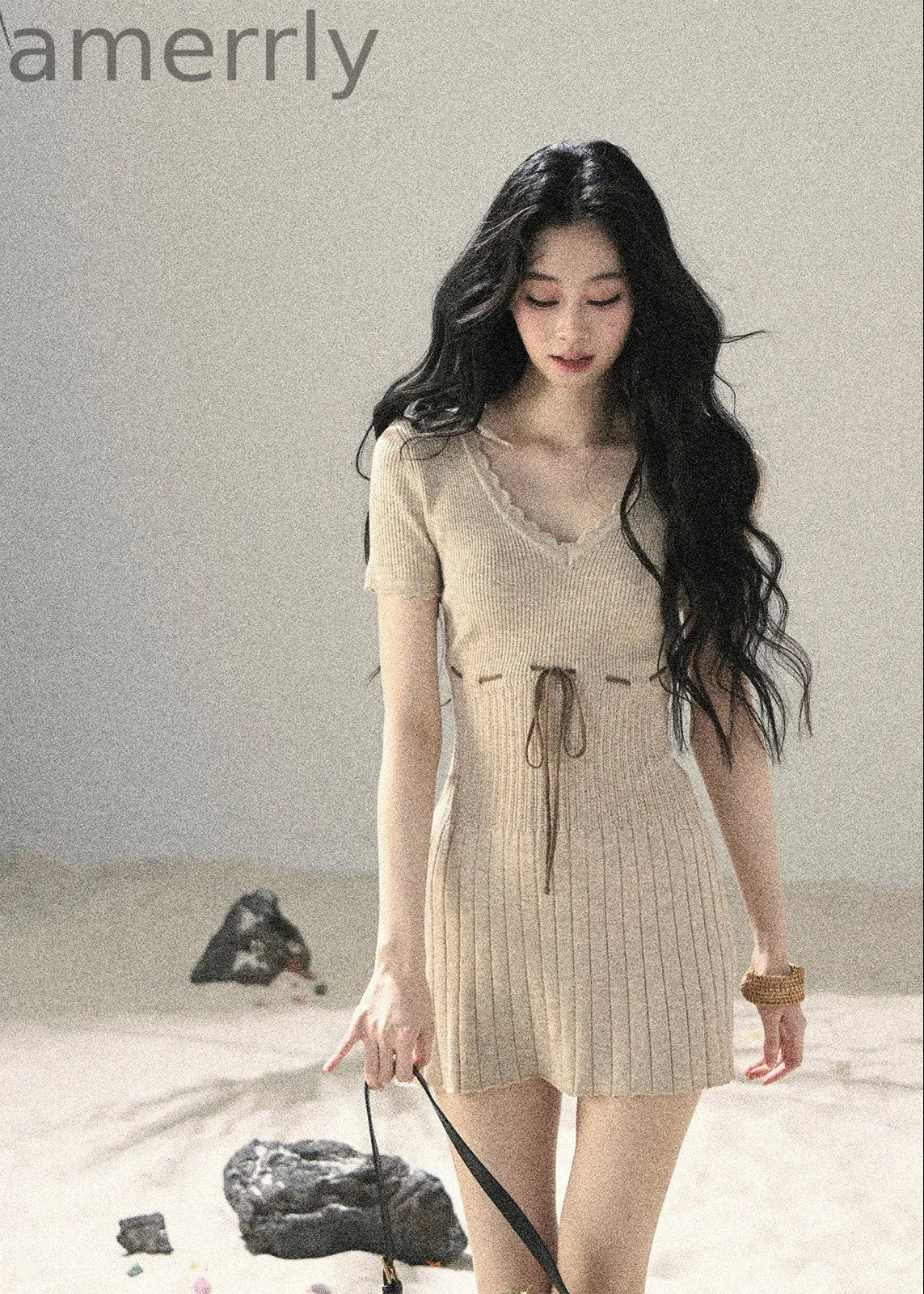 Gentle Evening Breeze Knit Mini Dress