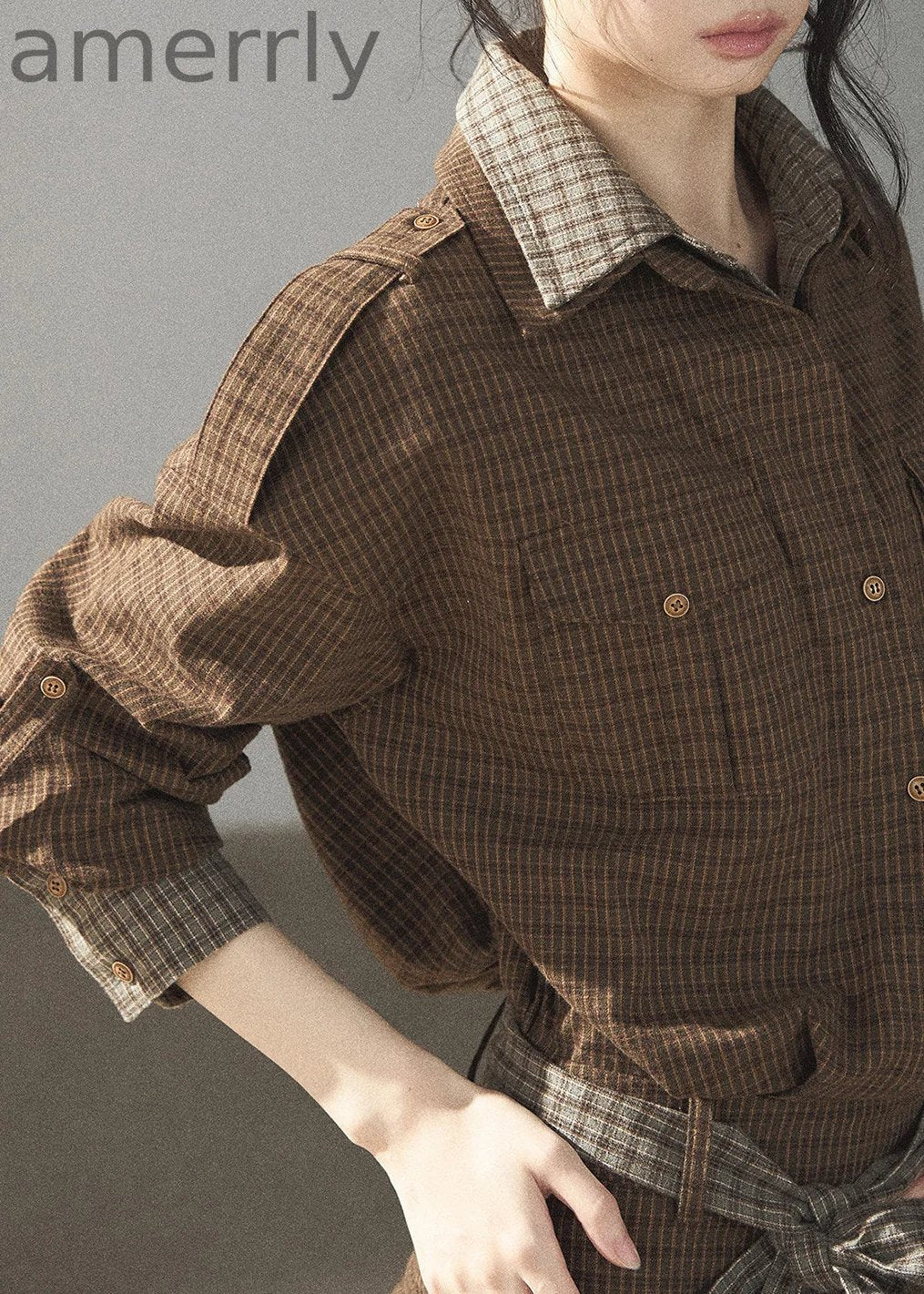 Promise Under the Oak Plaid Shirt Dress