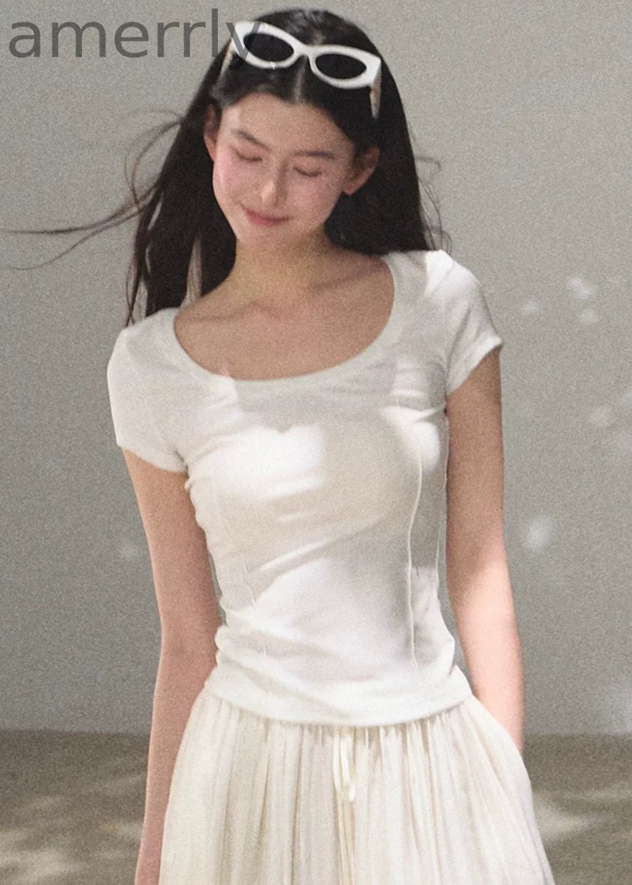 Bright Line U-Neck Tee
