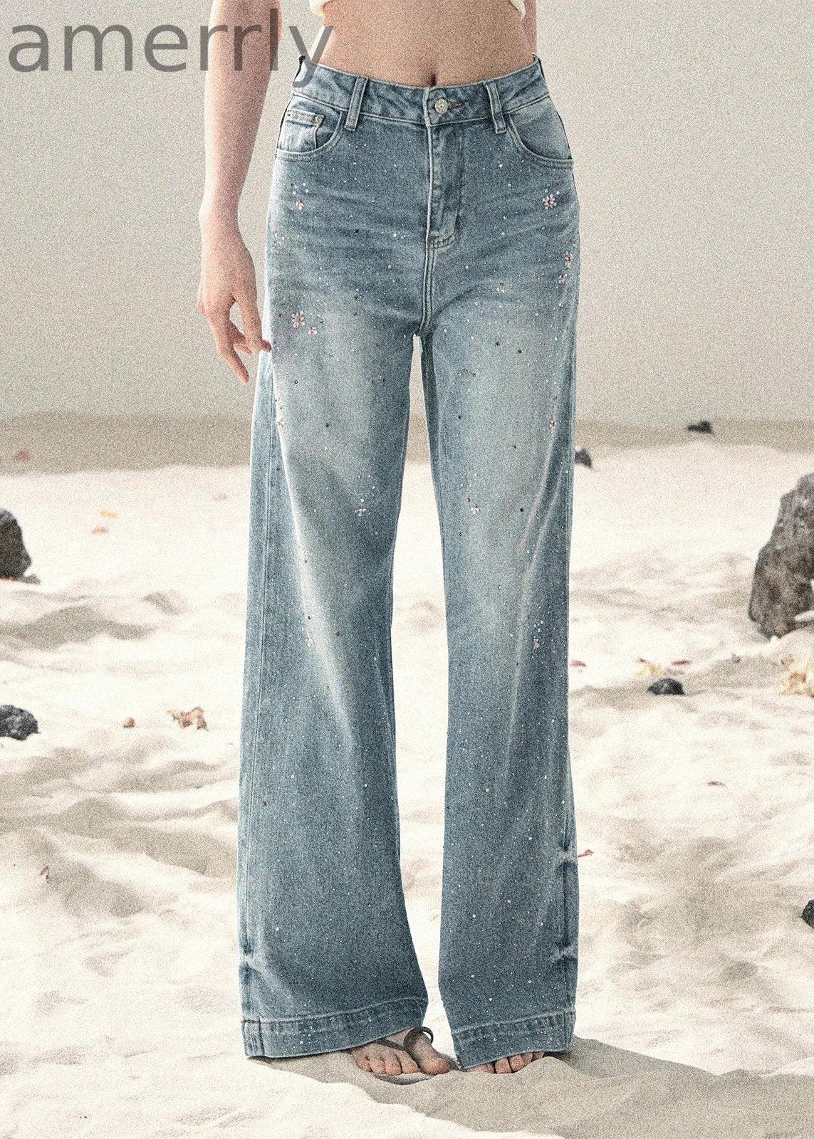 Galaxy Shadow Wide-Leg Jeans
