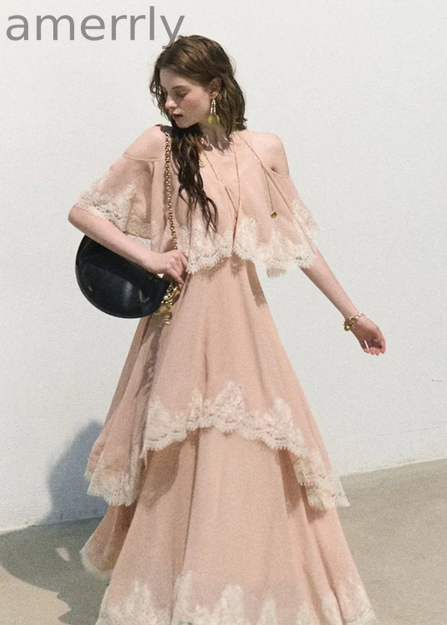 Always Collecting the World Lace Maxi Dress