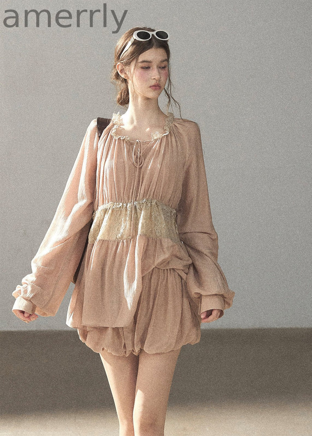 Autumn Water Lace Waist Two-Piece Set