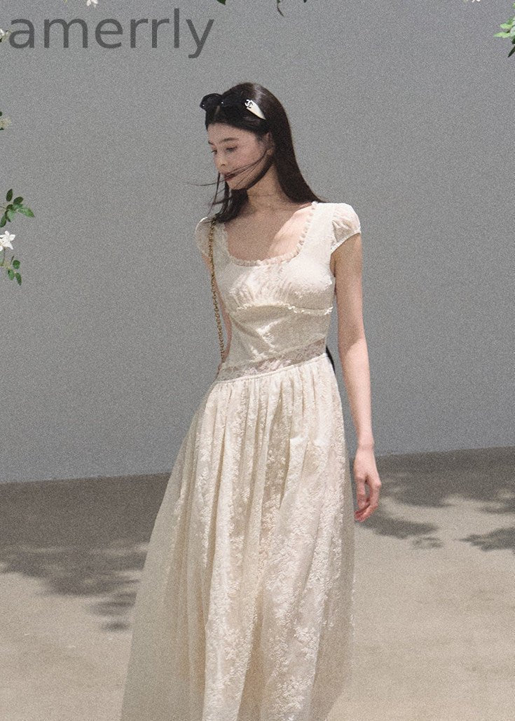 Days of Light Lace Waist Maxi Dress
