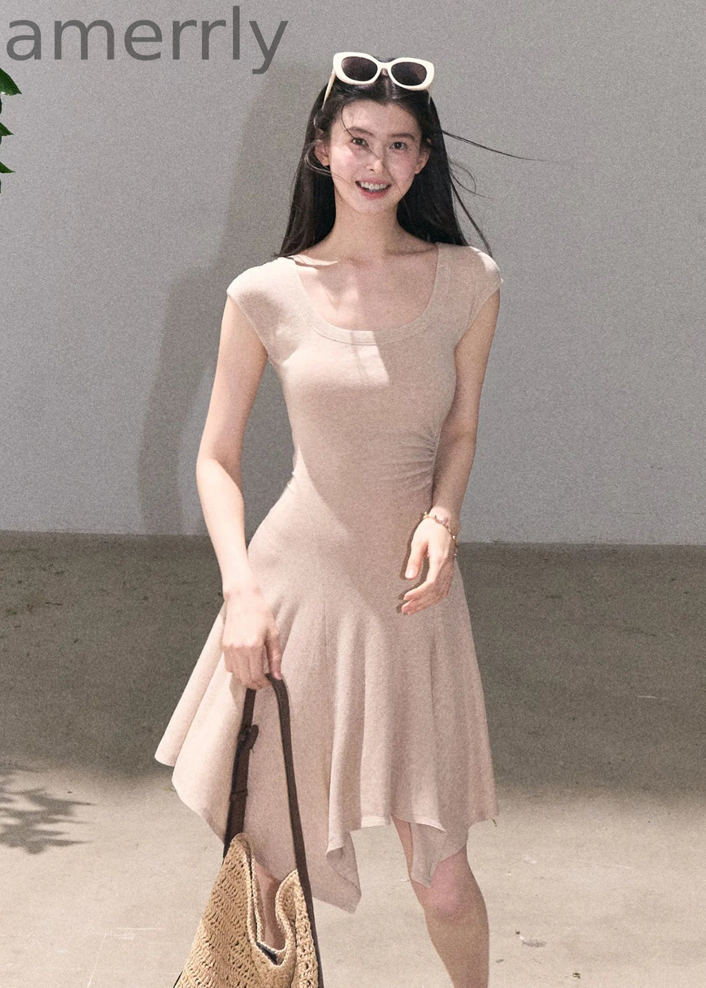 Quiet Courtyard U-Neck Fit & Flare Dress