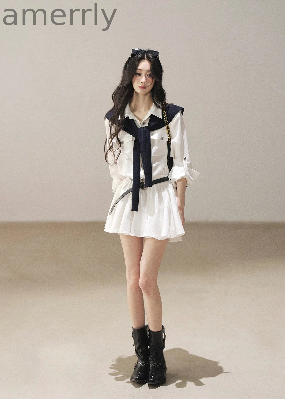 Moonlit Sea Shirt Dress & Shawl Set