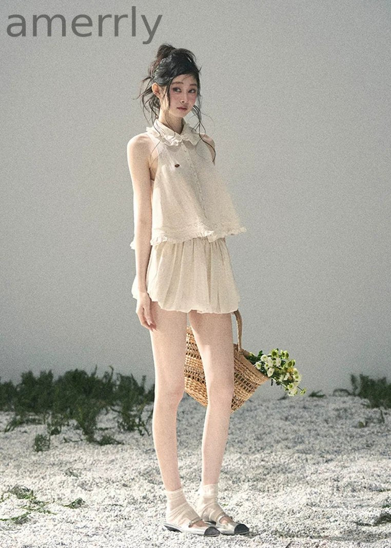 Soft Cloud Lace Two-Piece Set