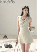 Meadow Whisper V-Neck Mini Dress