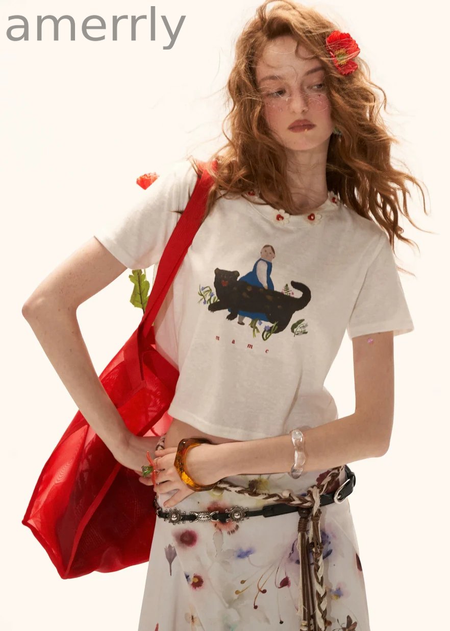 Panther Art Cropped T-Shirt