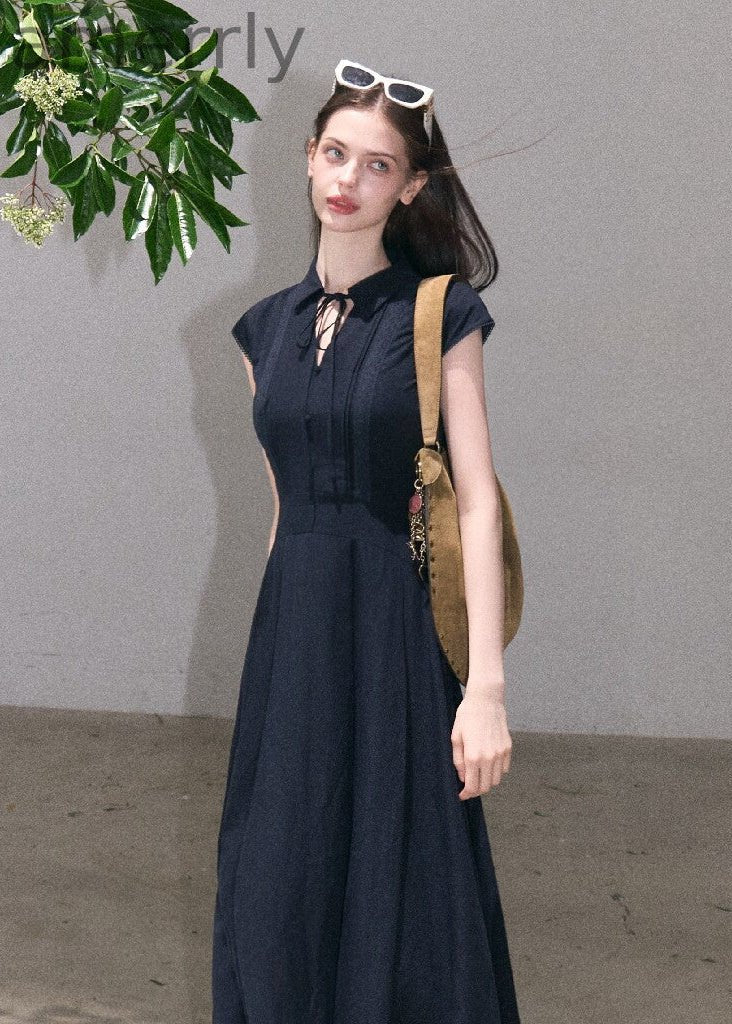 After Class Tie-Neck Shirt Dress