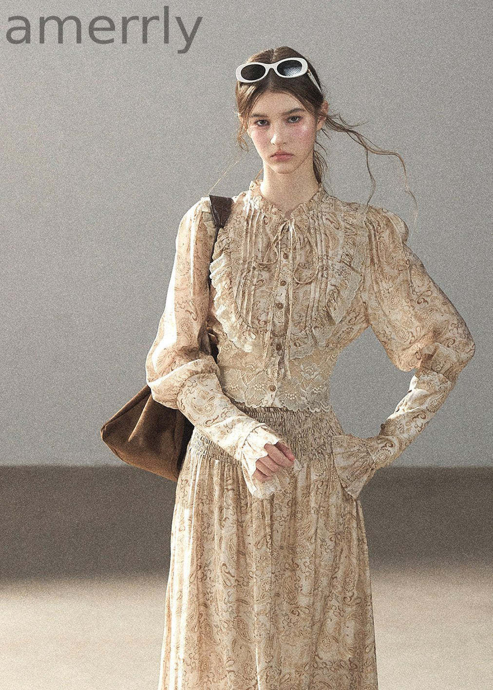 Autumn Grove Lace Top & Skirt Set