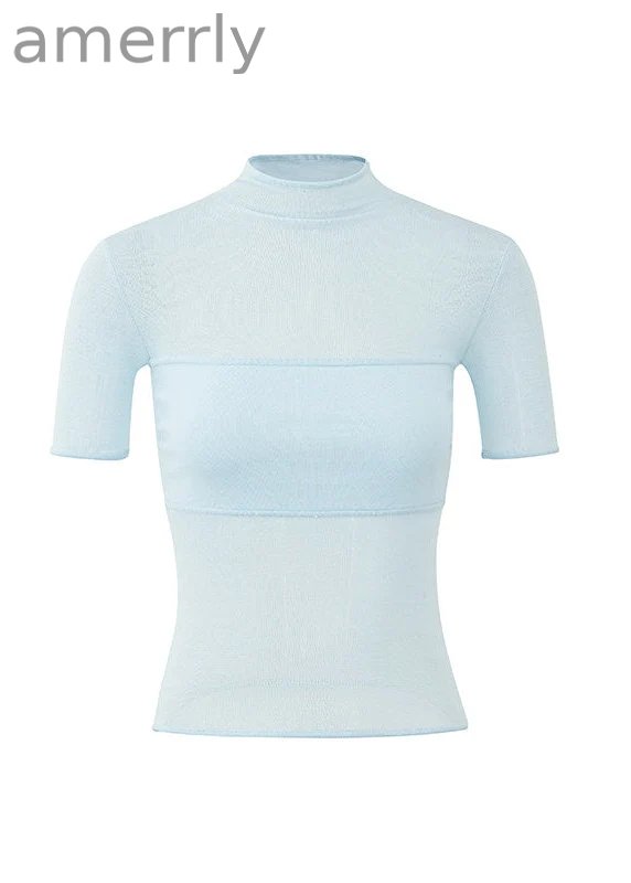 Soft Veil High-Neck Tee