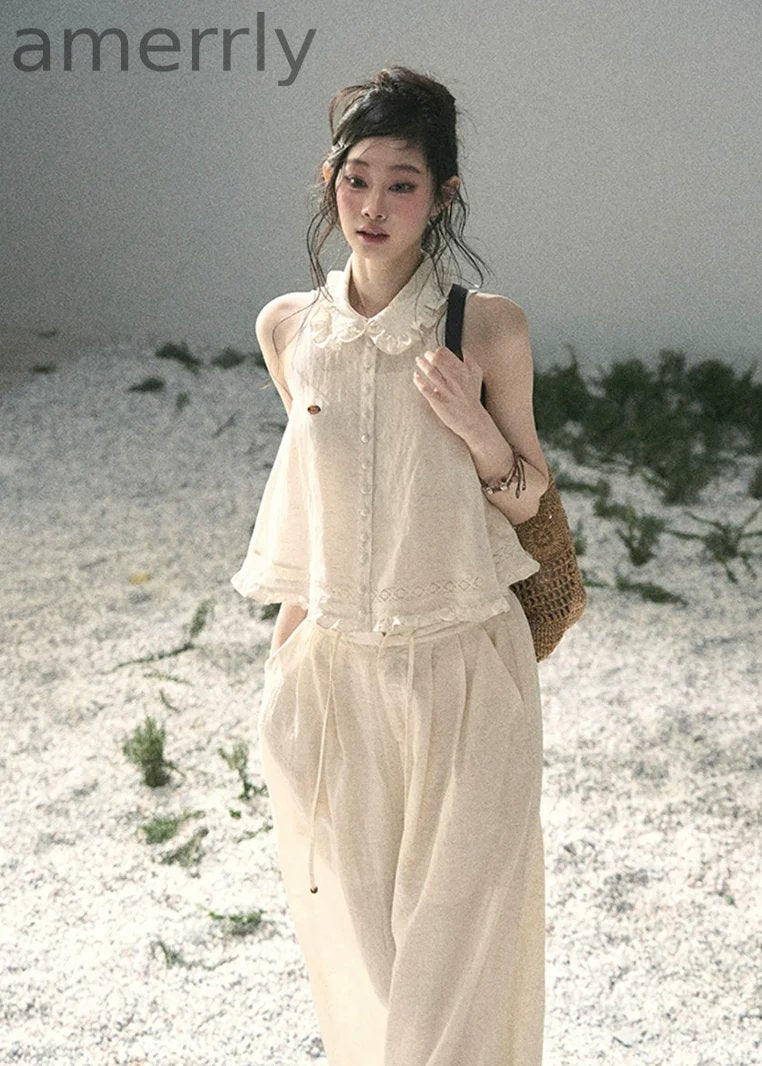 Soft Cloud Lace Two-Piece Set