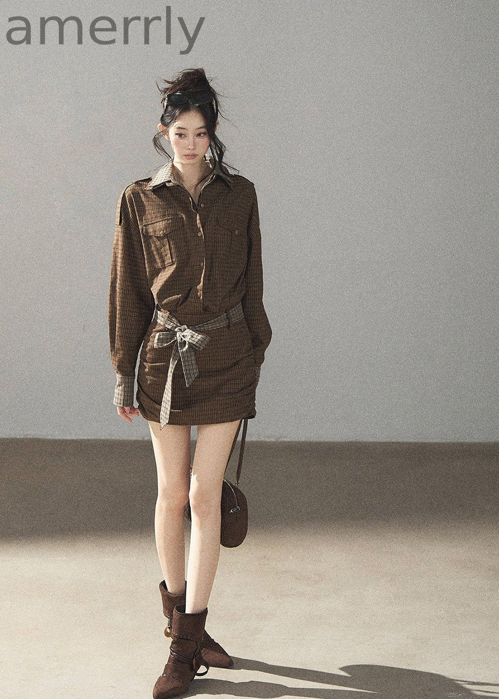 Promise Under the Oak Plaid Shirt Dress