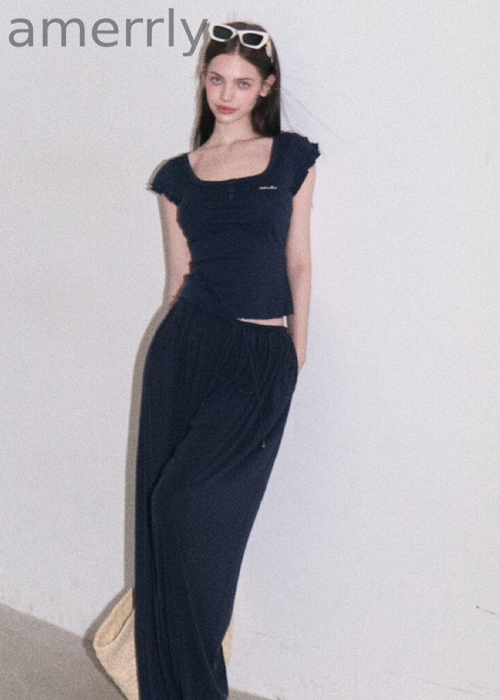 Oxygen U-Neck Wool-Blend Tee