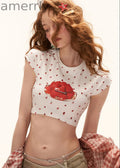 Strawberry Pop Crop Tee