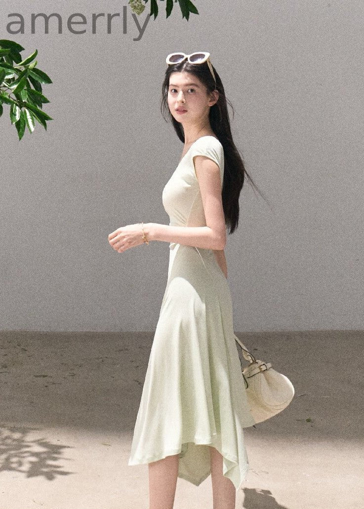 Quiet Courtyard U-Neck Fit & Flare Dress