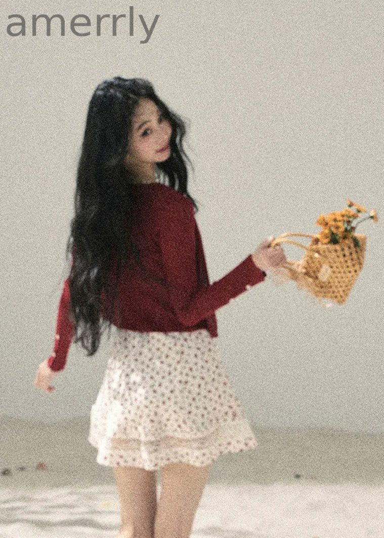 Blooming Roses Floral Slip Dress & Cardigan Set