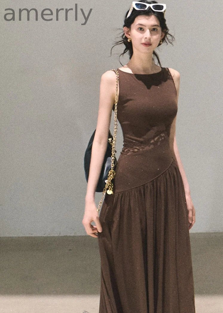 Sunset Light Lace-Waist Dress