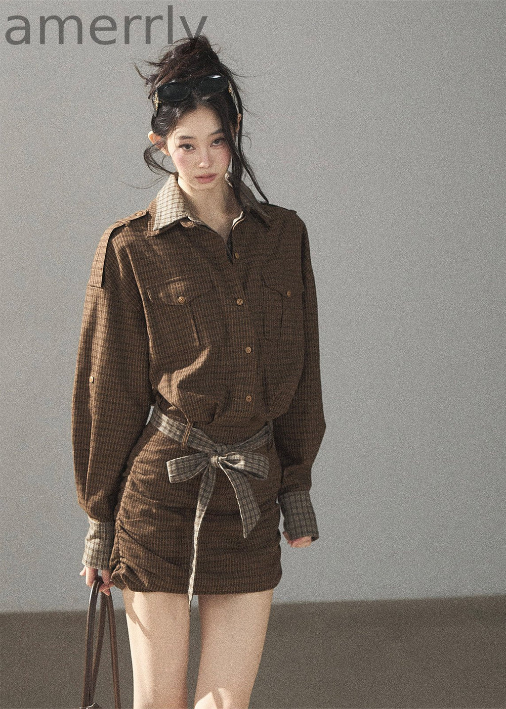 Promise Under the Oak Plaid Shirt Dress