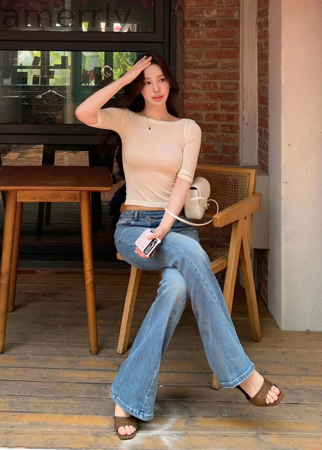 Minimal Off-Shoulder Knit Top