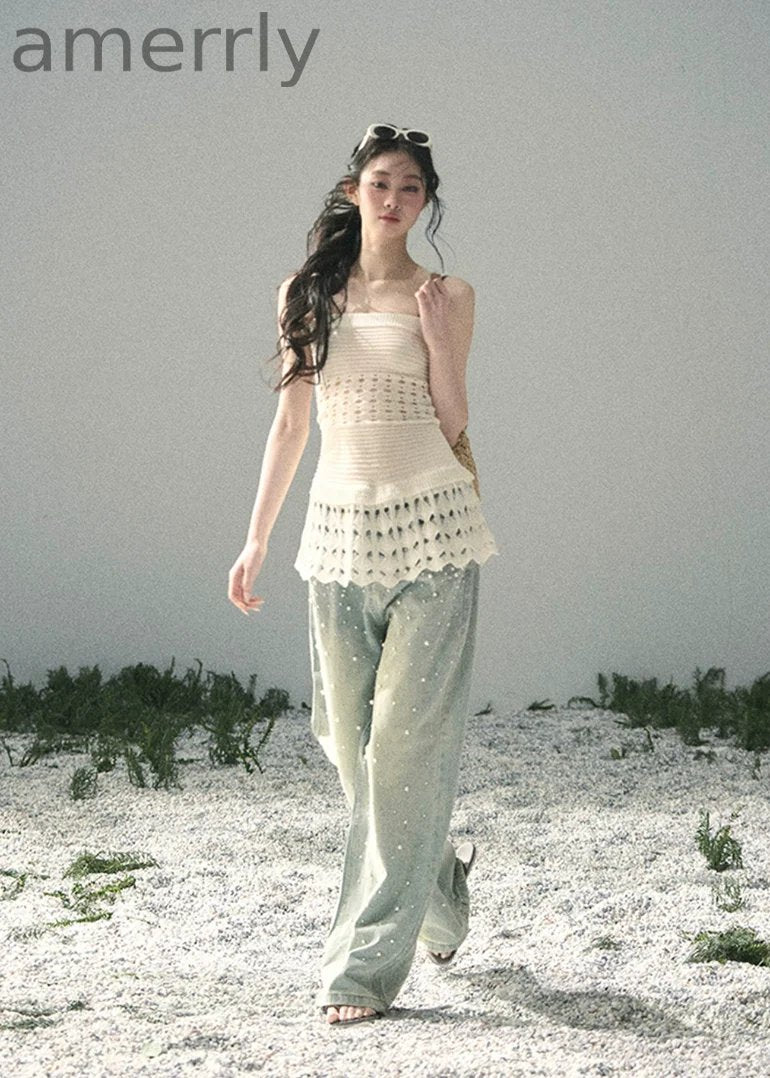 Existing Gaps Openwork Knit Top