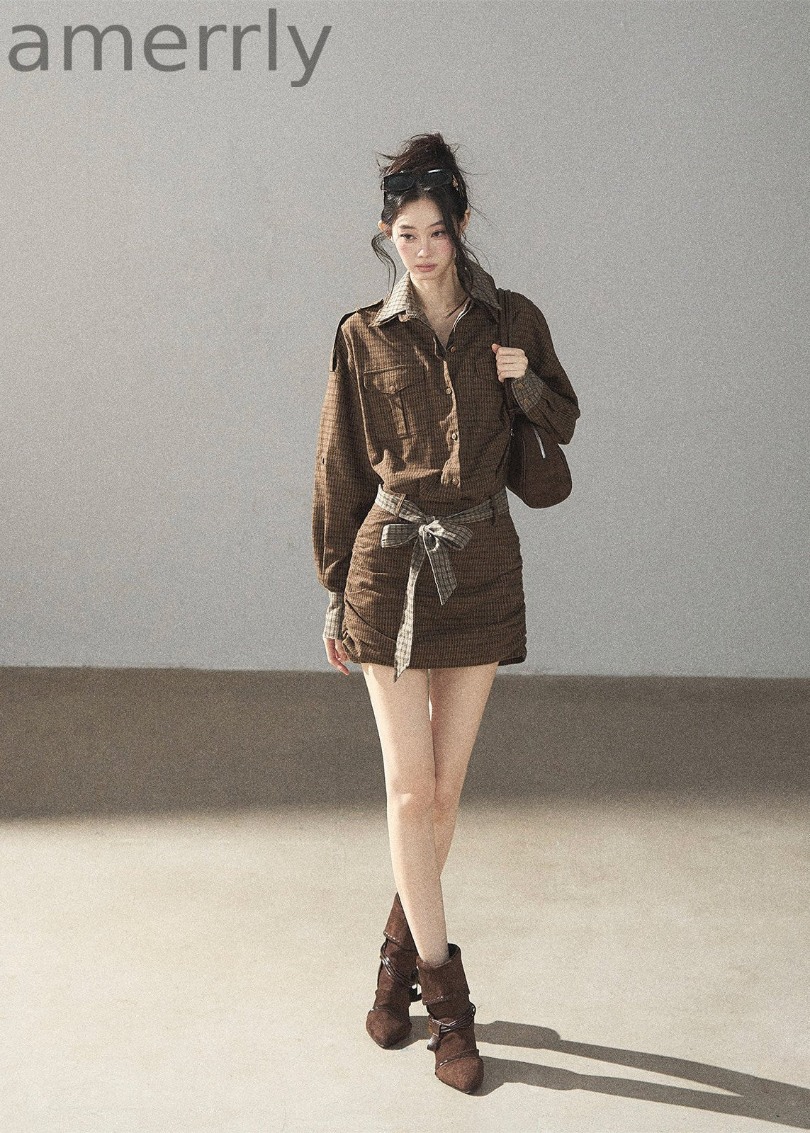 Promise Under the Oak Plaid Shirt Dress