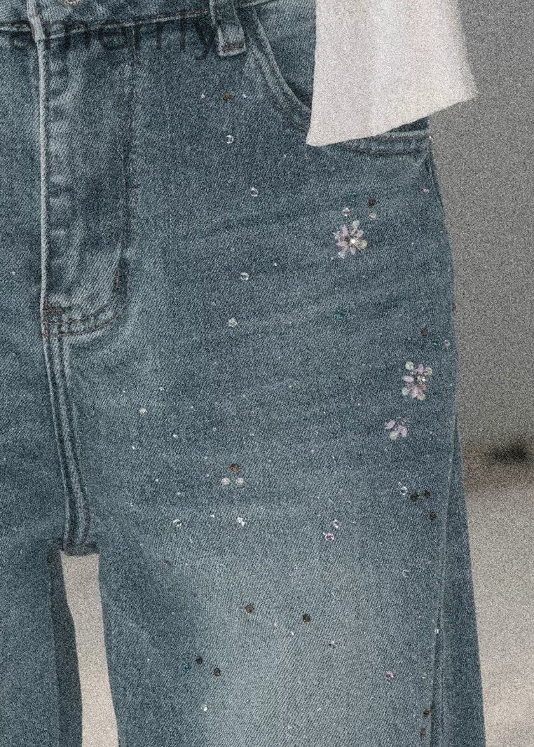 Galaxy Shadow Wide-Leg Jeans