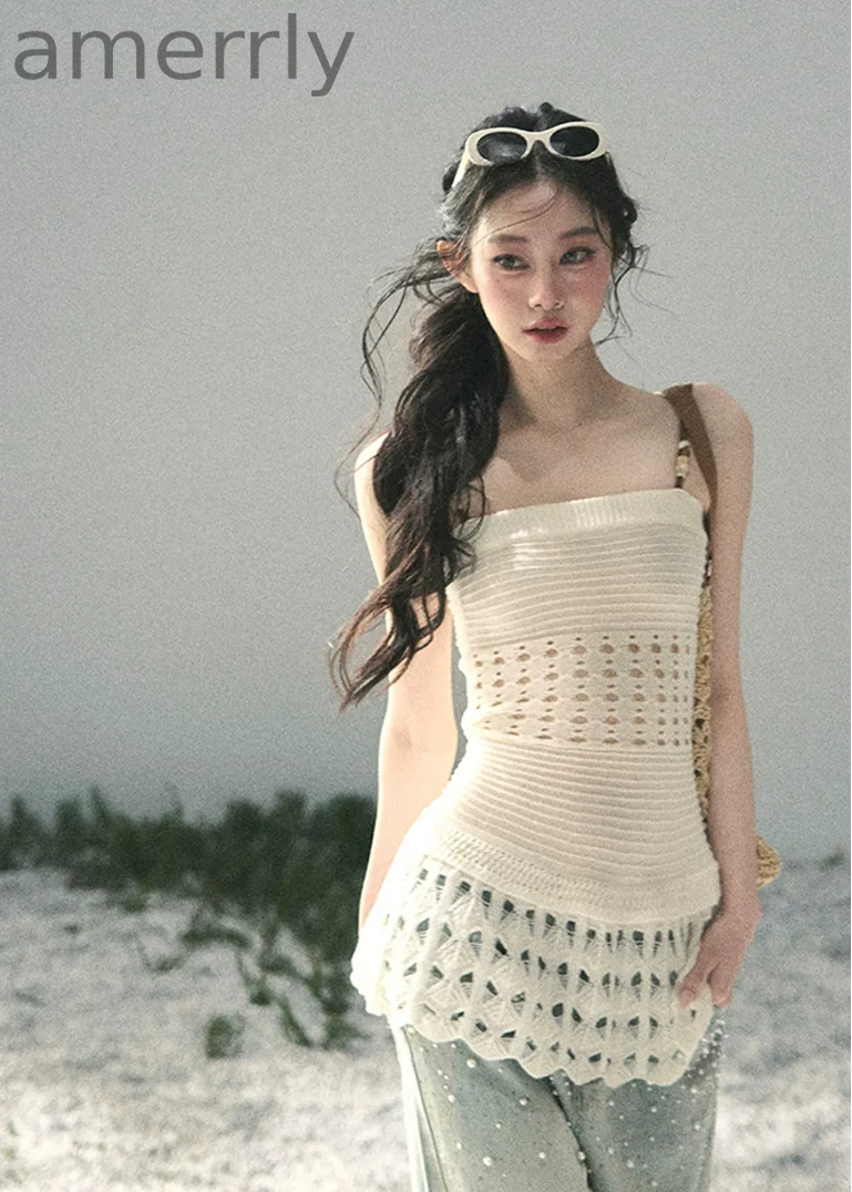 Existing Gaps Openwork Knit Top